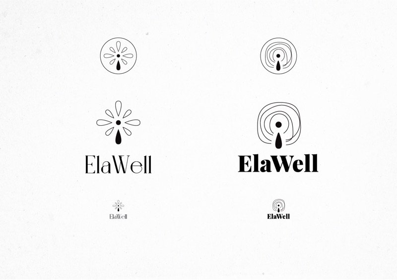 ElaWell logo meaning breakdown showing C M E W letters forming flower